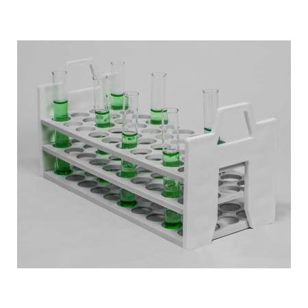 Bel-Art Bel-Art Stack Rack PP Test Tube Rack 188601620, For 16-20mm Tubes, 40 Places, White, 1/PK 18860-1620